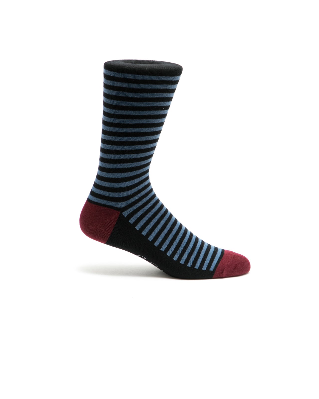 Stripe Crew Sock - Color: Blue/Black | Blue