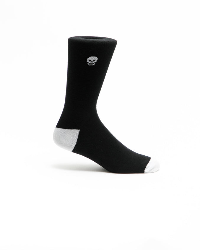 Skull Crew Sock - Color: Black | Black