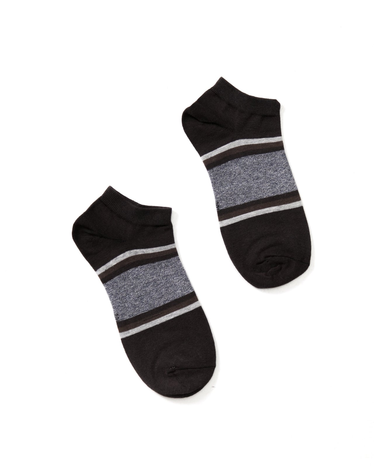 Stripes Ankle Sock - Color: Charcoal | Gray