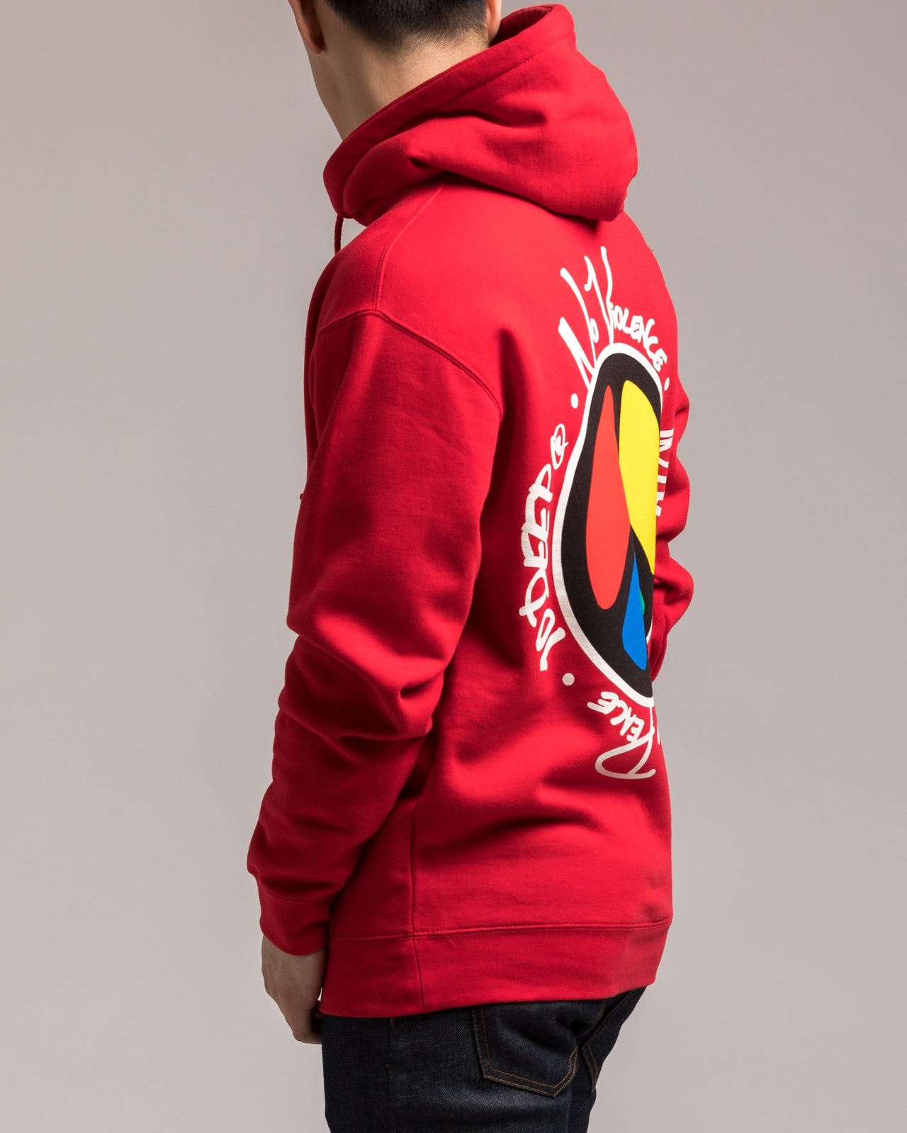 No Violence Know Peace Hoodie - Color: Red | Red