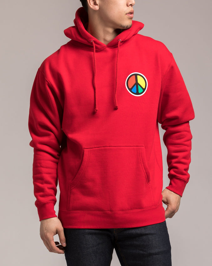No Violence Know Peace Hoodie - Color: Red | Red