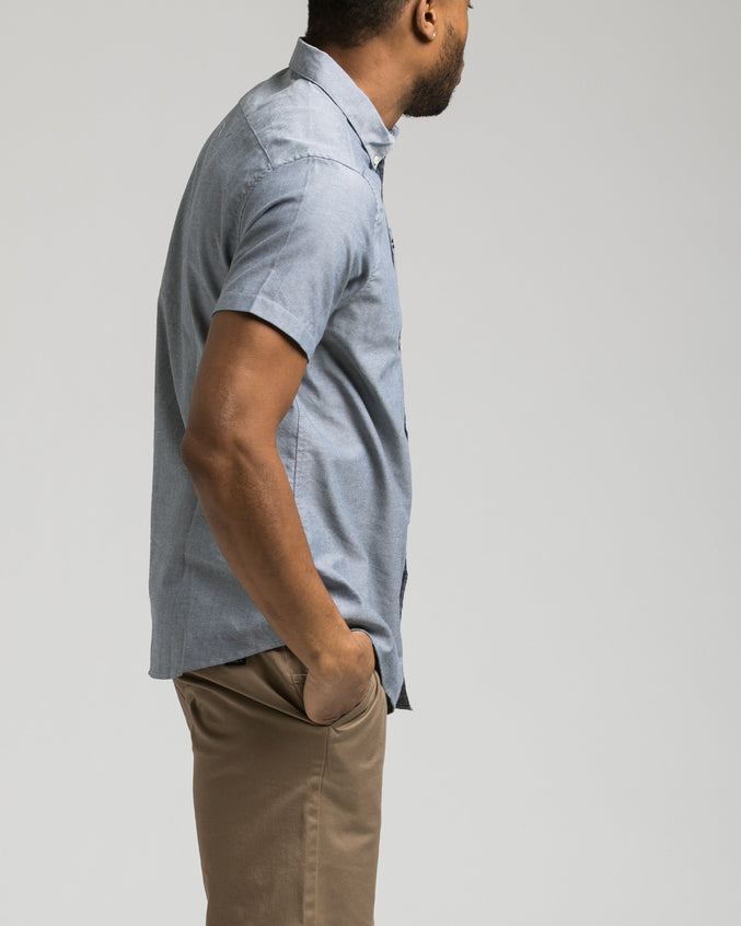 Thatll Do Short Sleeve Oxford Shirt - Color: Distant Blue | Blue
