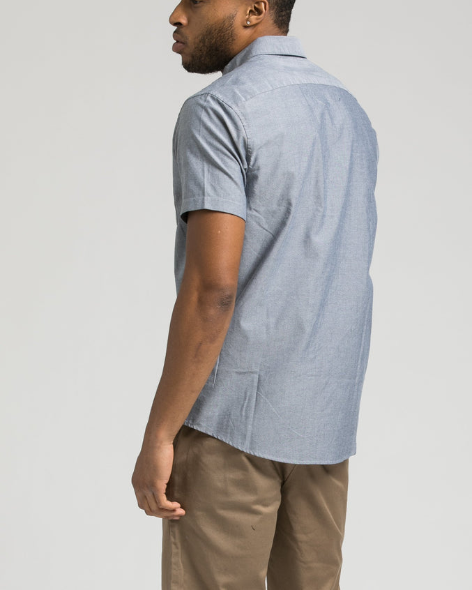 Thatll Do Short Sleeve Oxford Shirt - Color: Distant Blue | Blue