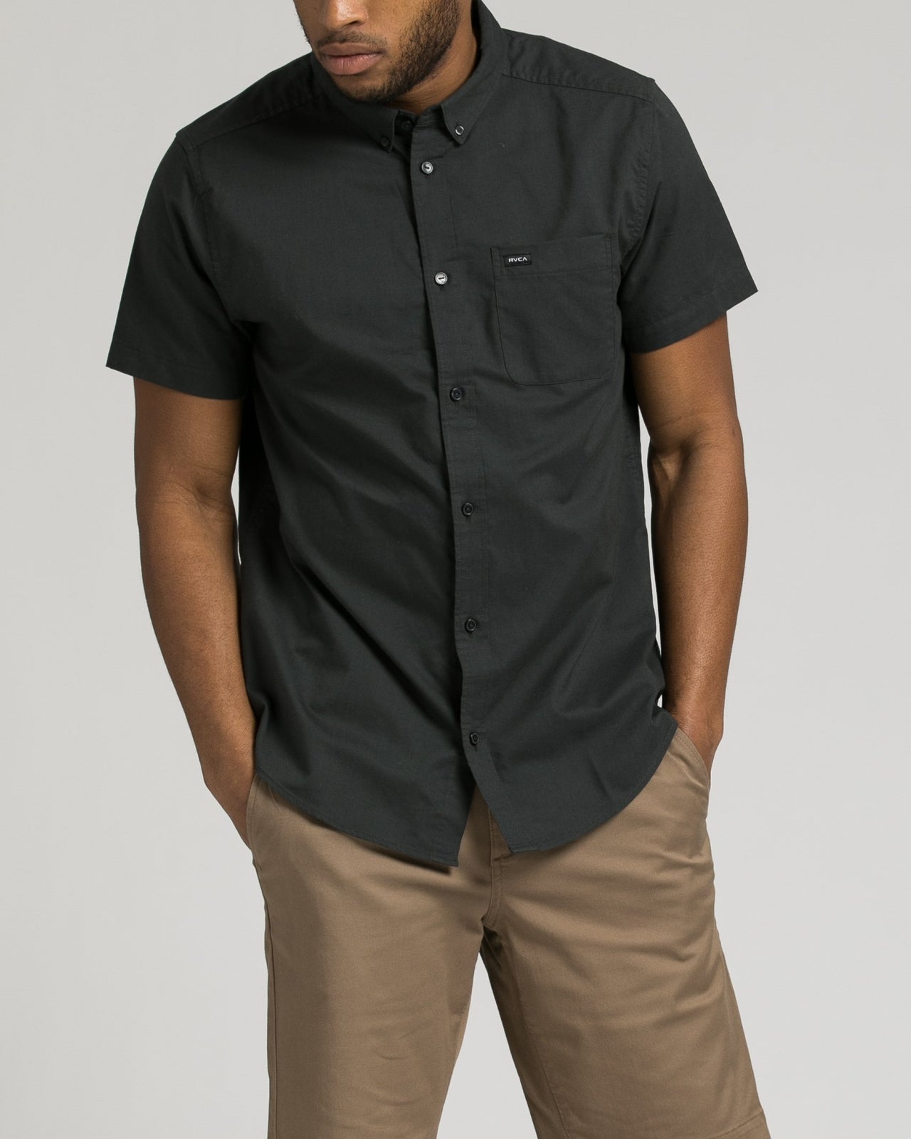 Thatll Do Short Sleeve Oxford Shirt - Color: Pirate Black | Black