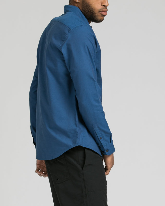 Thatll Do Long Sleeve Oxford Shirt - Color: Cobalt | Blue