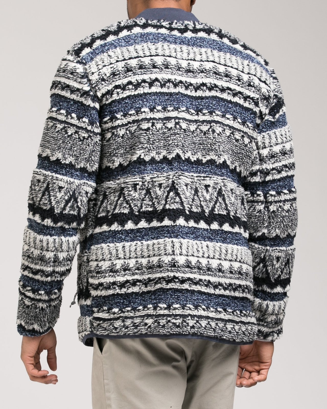 Grove Full Zip Fleece - Color: Mood Stripe Jacquard | Blue