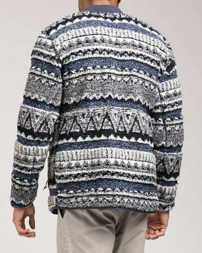 Grove Full Zip Fleece - Color: Mood Stripe Jacquard | Blue