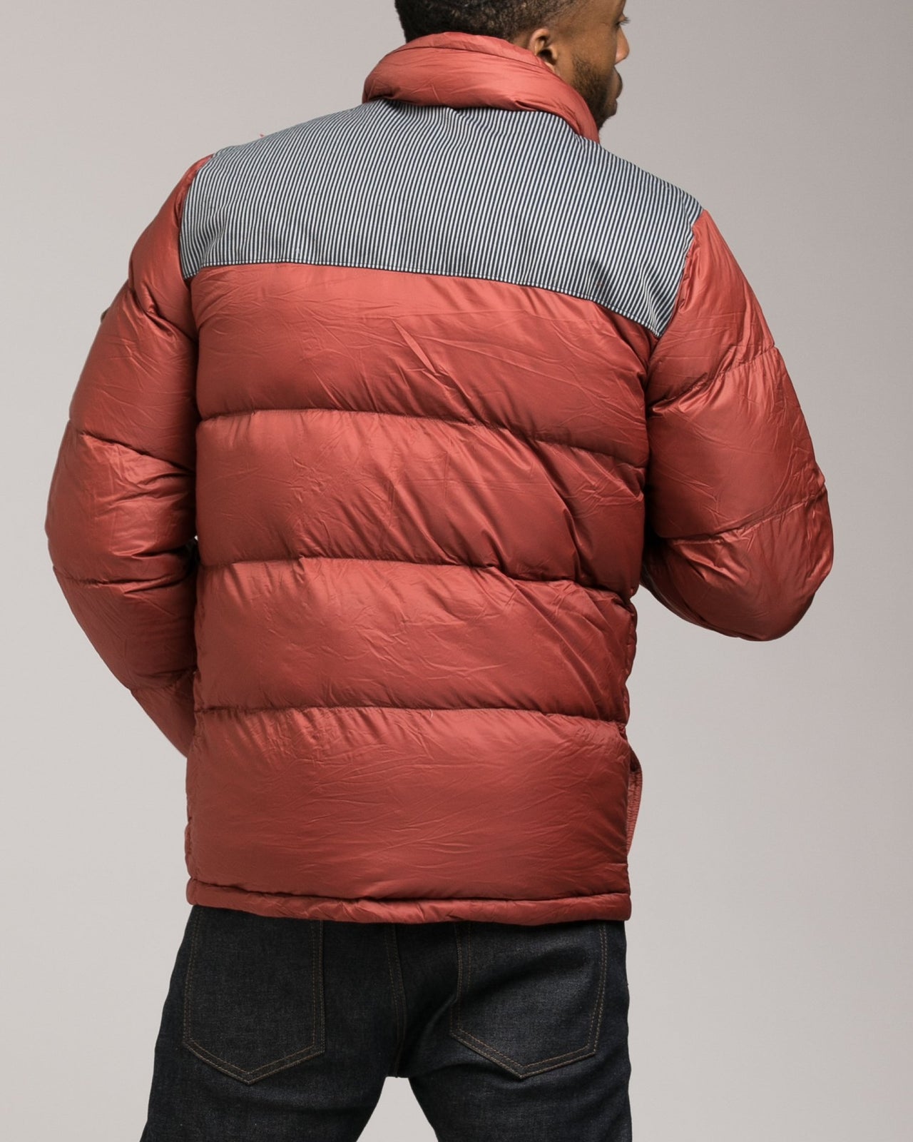 Heritage Collard Down Jacket - Color: Railroad/Fired Brick | Red