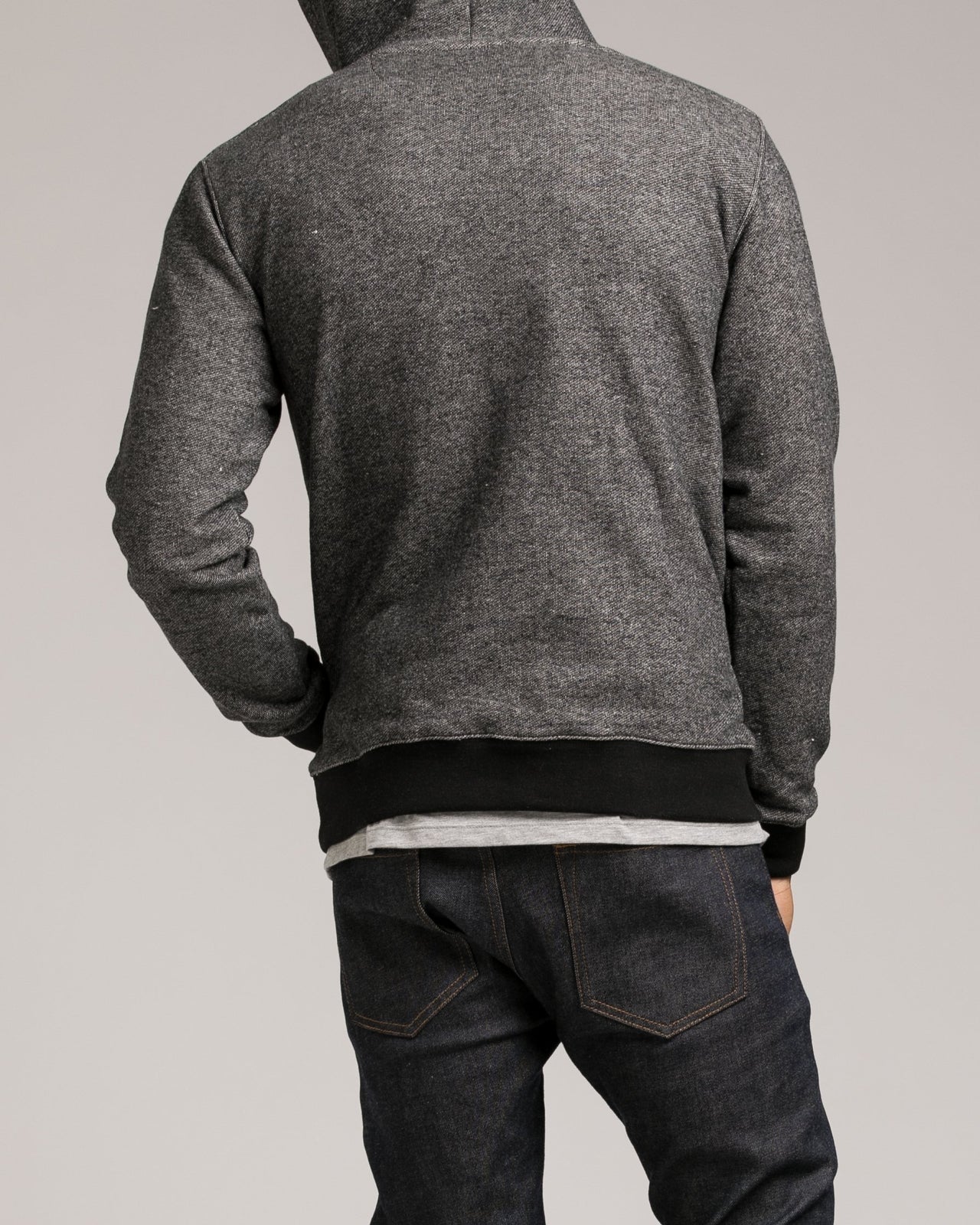 Nep Terry Hoodie - Color: Heather Black | Black