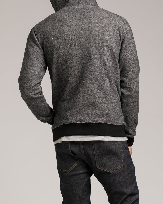 Nep Terry Hoodie - Color: Heather Black | Black