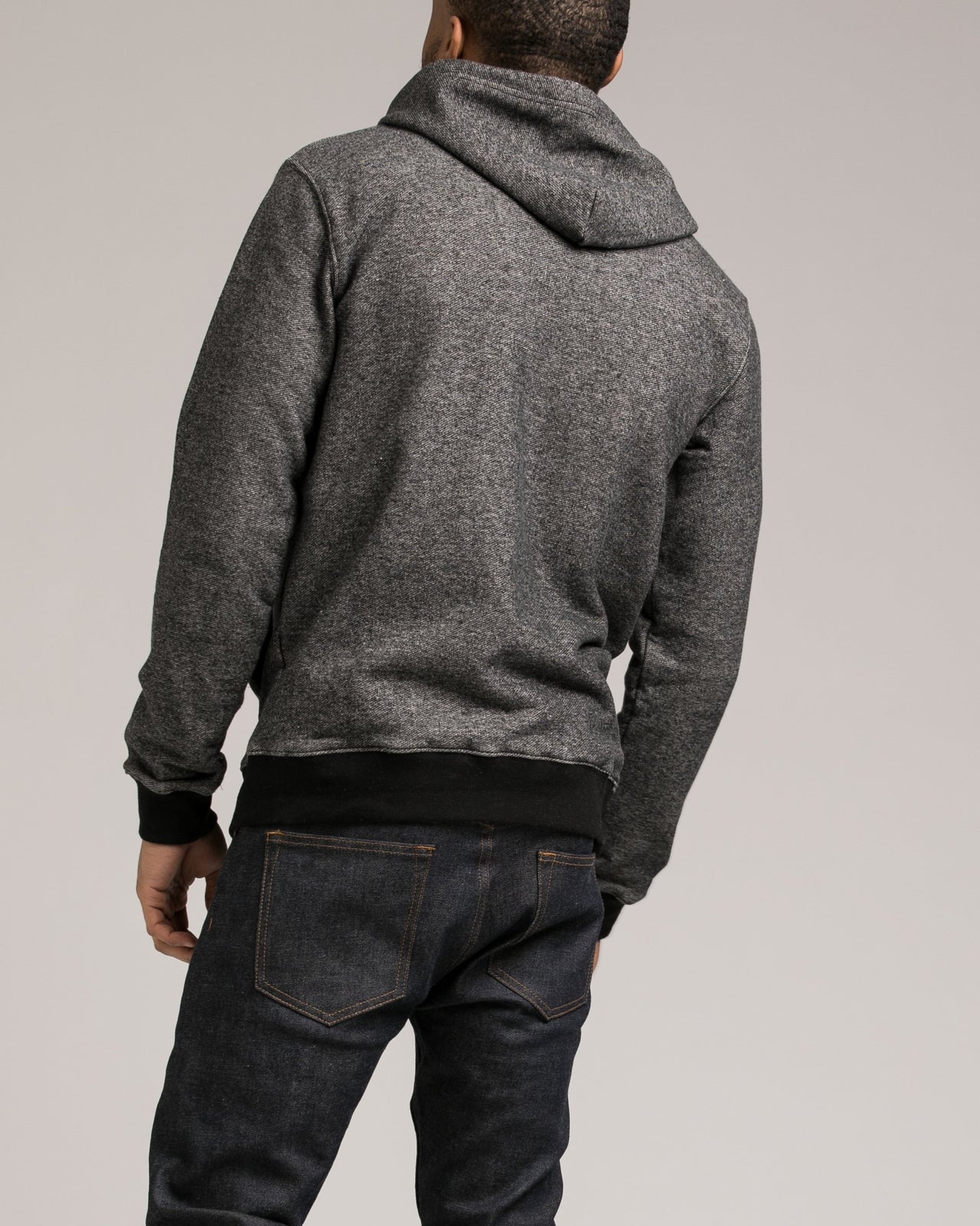 Nep Terry Zip Up - Color: Heather Black | Black