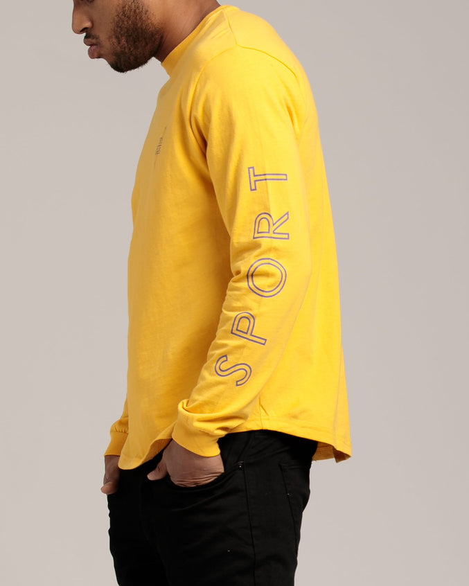 Sport Scoop Bottom Longsleeve Tee - Color: Yellow | Yellow