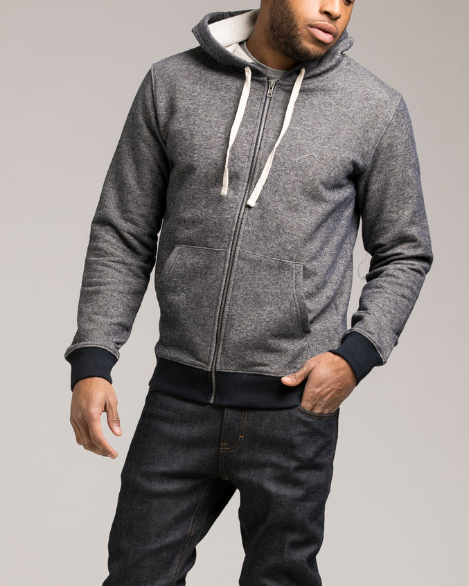 Nep Terry Zip Up - Color: Heather Navy | Blue