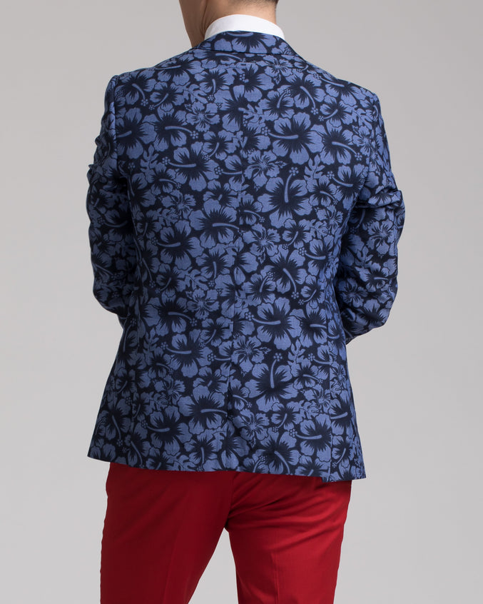 Dover Notch Jacket - Color: Navy Floral | Blue