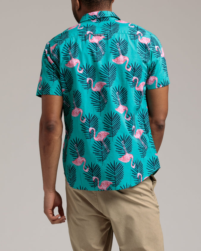 Flamingo SS Shirt - Color: Lagoon | Multi