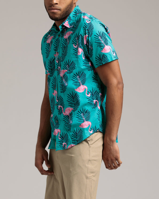 Flamingo SS Shirt - Color: Lagoon | Multi