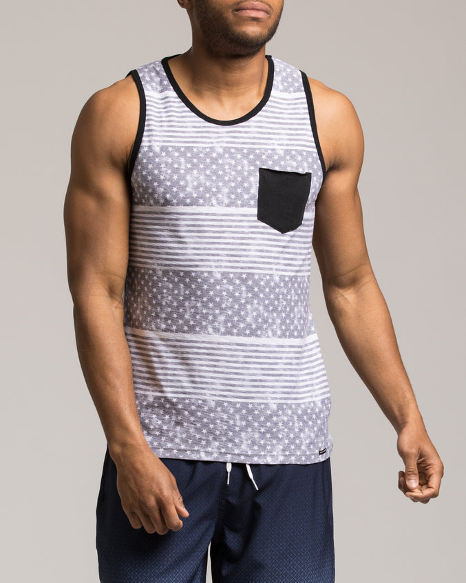 Stripes Tank - Color: Black | Black