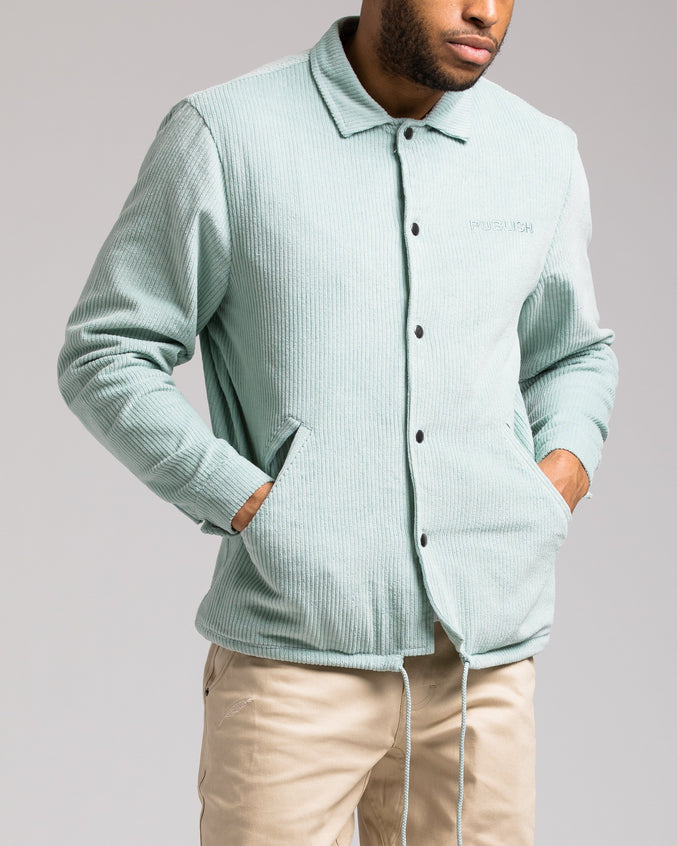 Landan Cord Coaches Jacket - Color: Moss | Green