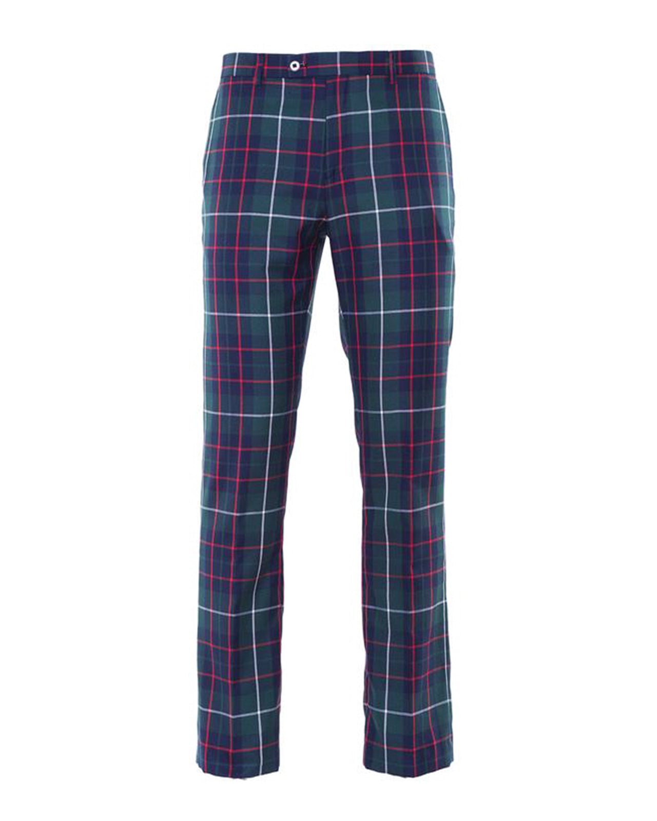 Downing Pant - Color: Green Navy/Red Tartan | Green