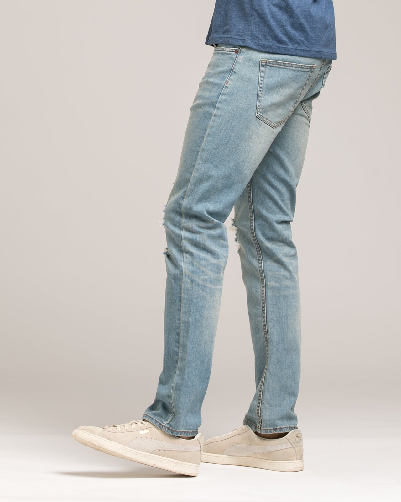 Slim Stretch Denim - Color: Medium Light Wash | Blue