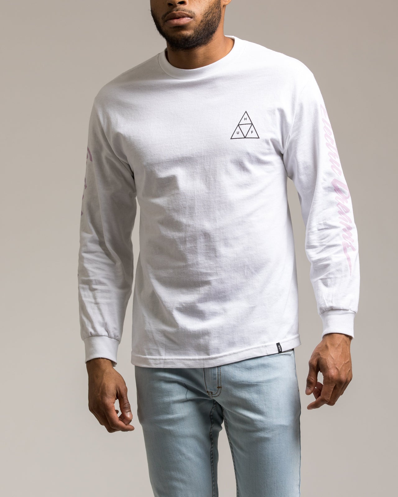 Night Call Triple Triangle Tee - Color: White | White