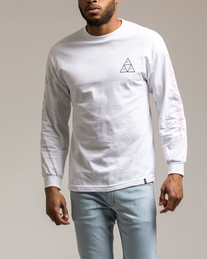 Night Call Triple Triangle Tee - Color: White | White