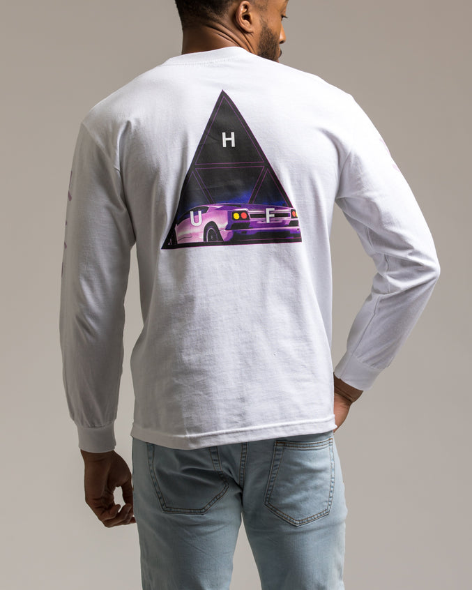 Night Call Triple Triangle Tee - Color: White | White