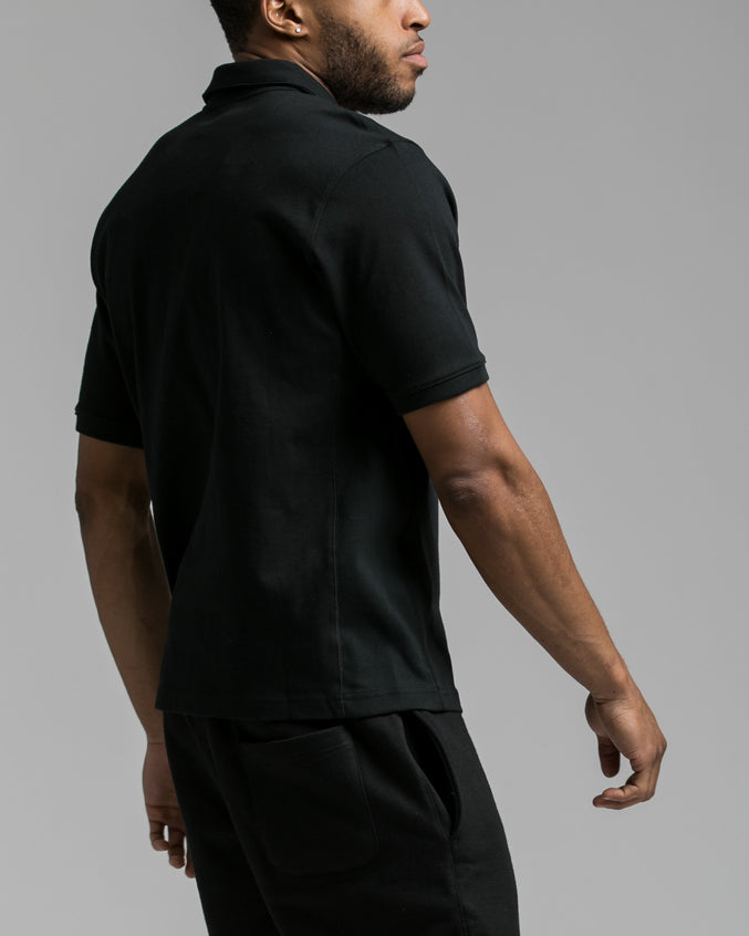 Reverse Weave® Polo - Color: Black | Black