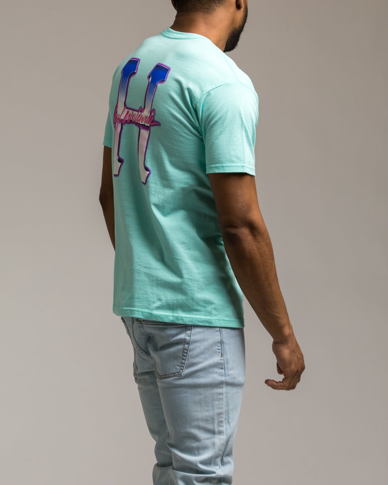Classic H XXX Tee - Color: Celadon | Blue