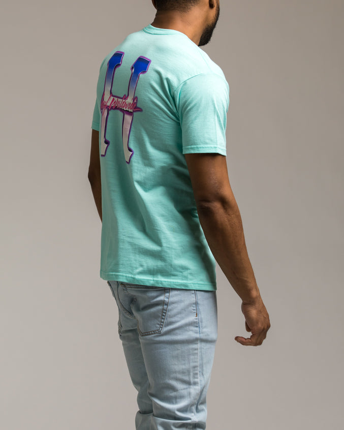 Classic H XXX Tee - Color: Celadon | Blue