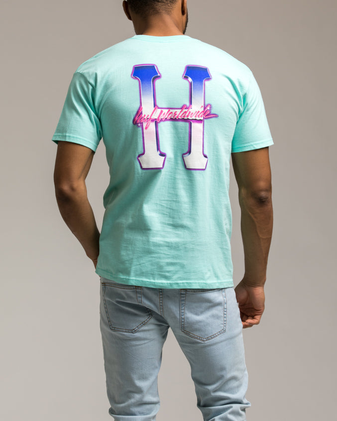 Classic H XXX Tee - Color: Celadon | Blue