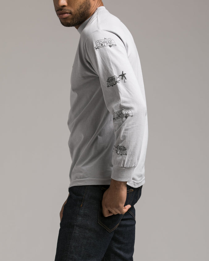 Flamingo Patch Tee - Color: Silver | Silver