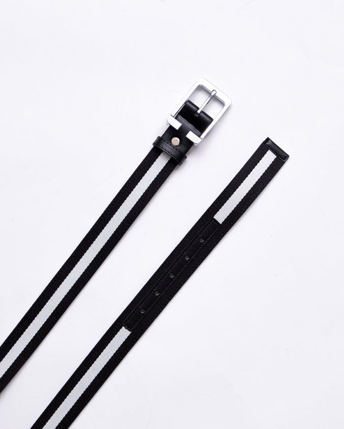 Stripe Belt - Color: Black/White | Black