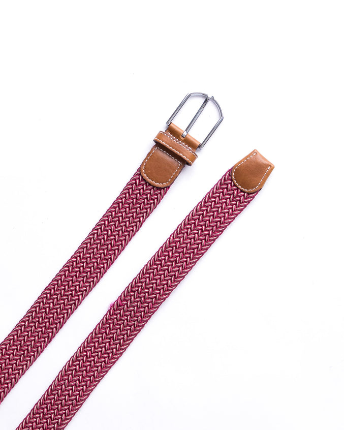 Stretch Belt - Color: Red/Tan | Red